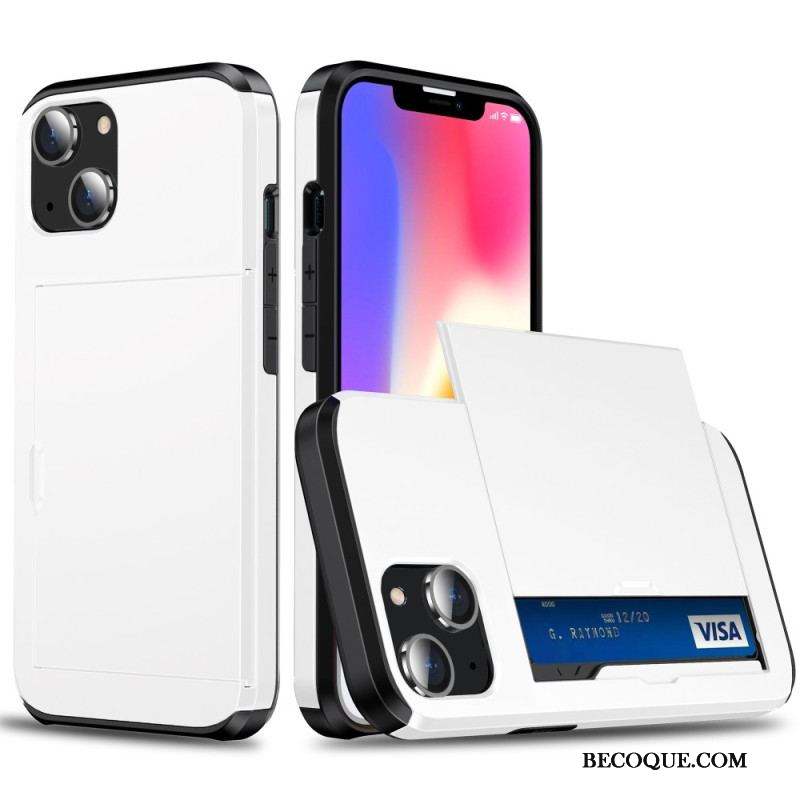 Coque iPhone 15 Plus Porte-Cartes Intégré Effet Métal