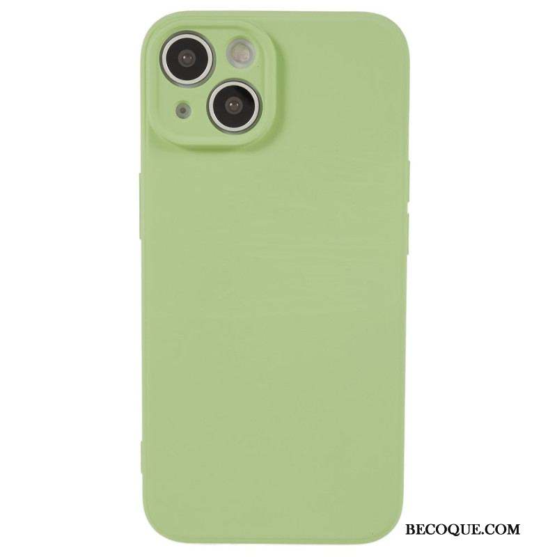 Coque iPhone 15 Plus Silicone Pastel et Microfibre