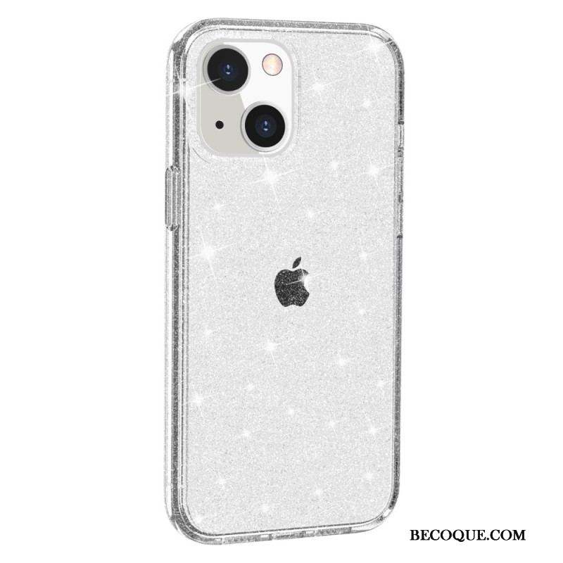 Coque iPhone 15 Plus Transparente Paillettes