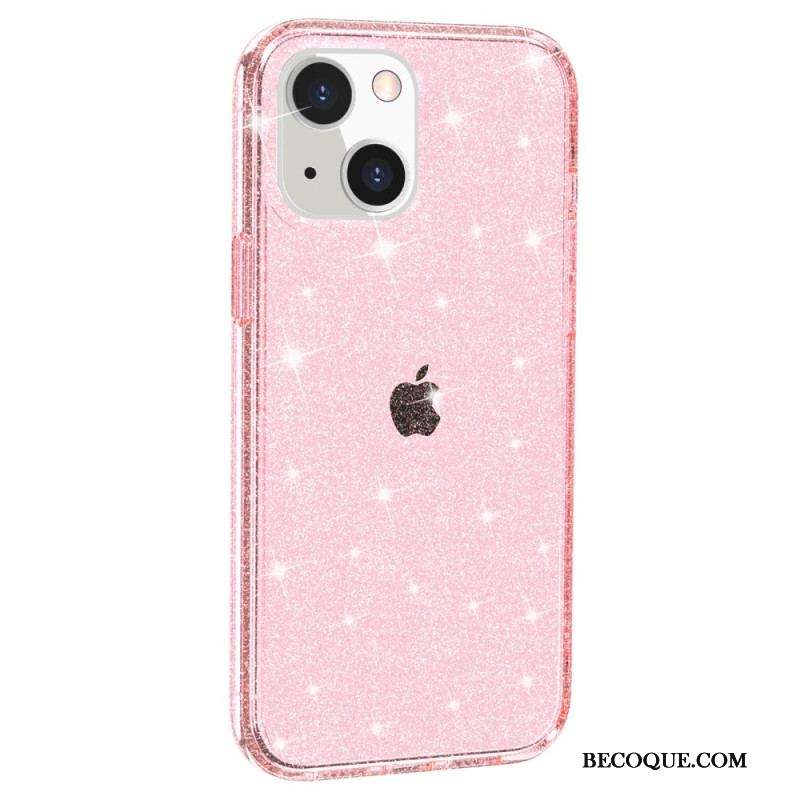 Coque iPhone 15 Plus Transparente Paillettes