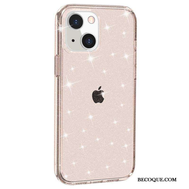 Coque iPhone 15 Plus Transparente Paillettes