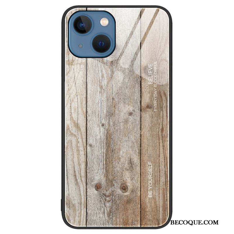 Coque iPhone 15 Plus Verre Trempé Design Bois