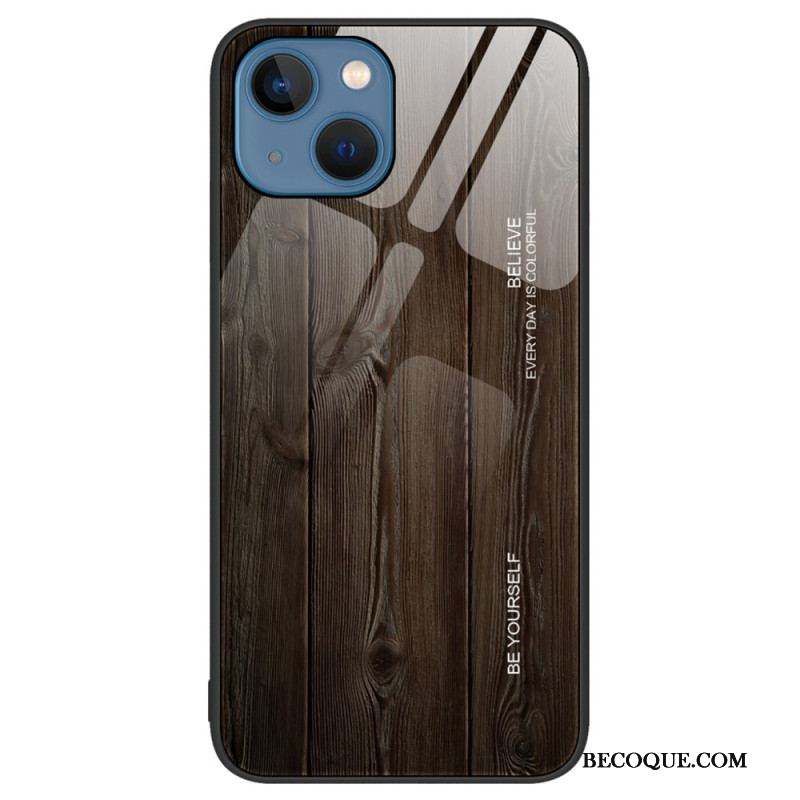 Coque iPhone 15 Plus Verre Trempé Design Bois