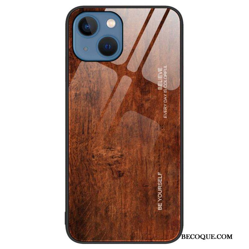 Coque iPhone 15 Plus Verre Trempé Design Bois