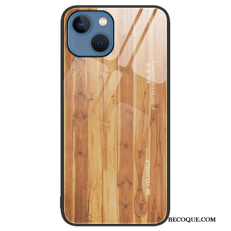 Coque iPhone 15 Plus Verre Trempé Design Bois