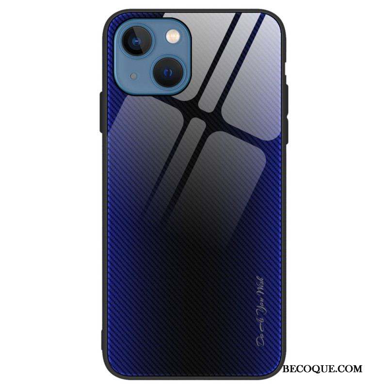 Coque iPhone 15 Plus Verre Trempé Fibre Carbone