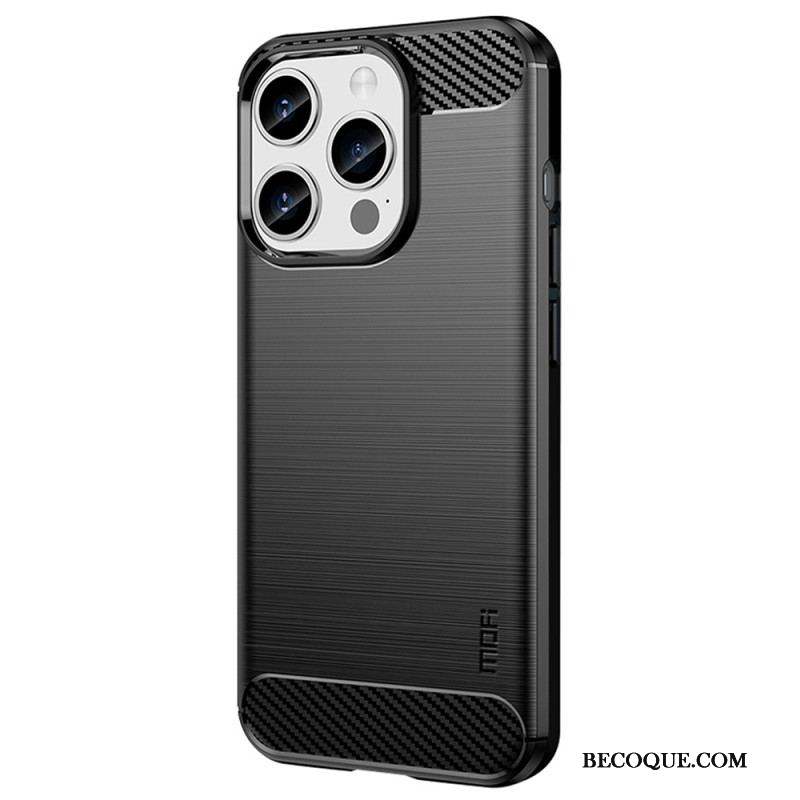 Coque iPhone 15 Pro Fibre Carbone Brossée MOFI