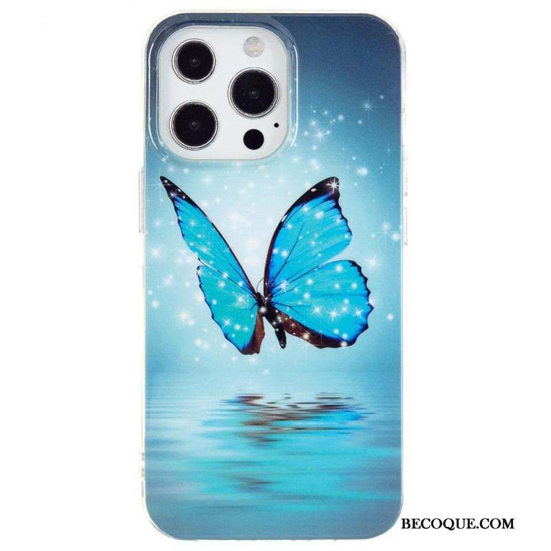 Coque iPhone 15 Pro Fluorescente Papillons