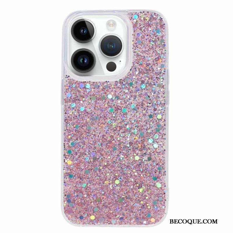 Coque iPhone 15 Pro Juste Paillettes