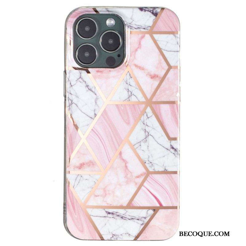 Coque iPhone 15 Pro Marbre Géométrique