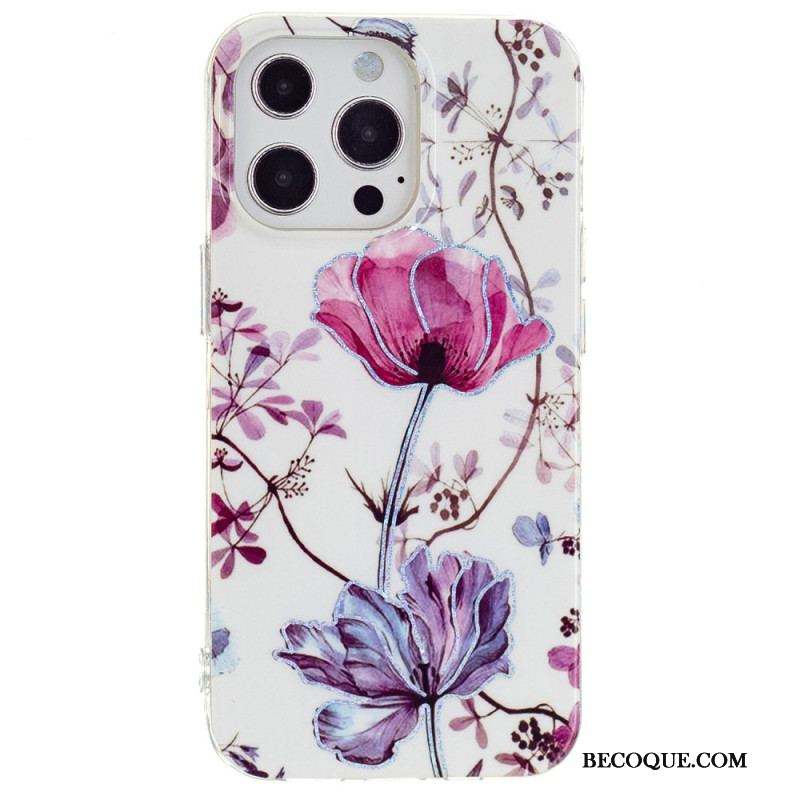 Coque iPhone 15 Pro Max Marbre Floral