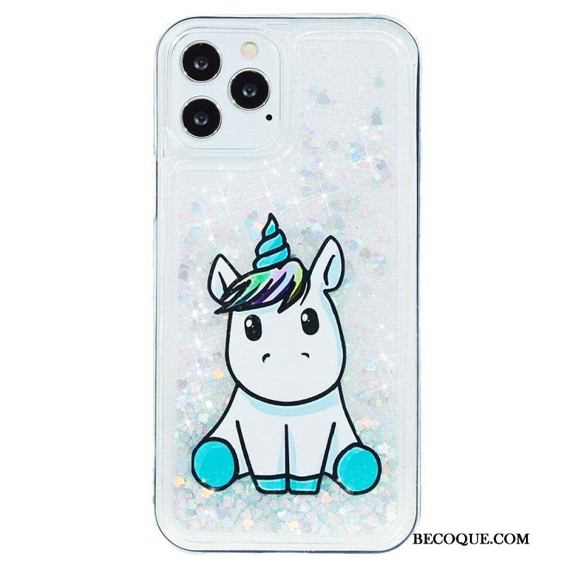 Coque iPhone 15 Pro Max Paillettes Licorne