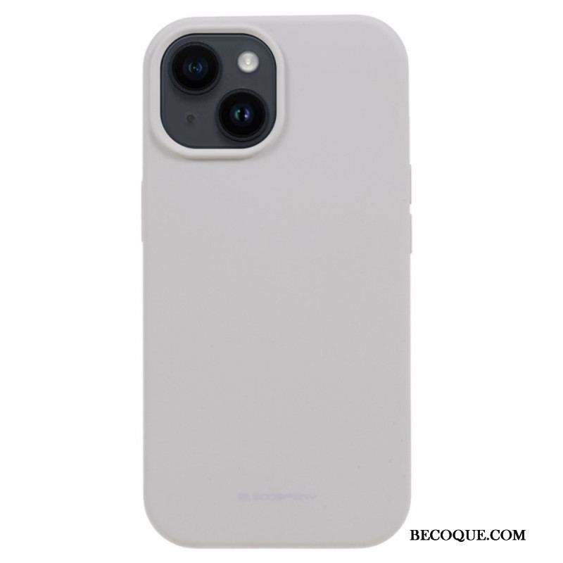 Coque iPhone 15 Silicone Liquide Mercury Goospery