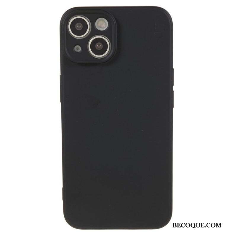 Coque iPhone 15 Silicone et Microfibre