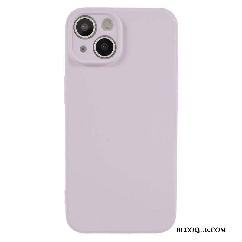 Coque iPhone 15 Silicone et Microfibre