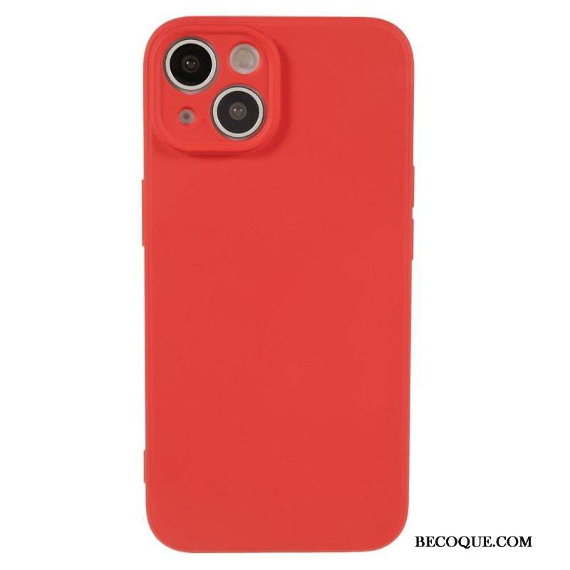 Coque iPhone 15 Silicone et Microfibre