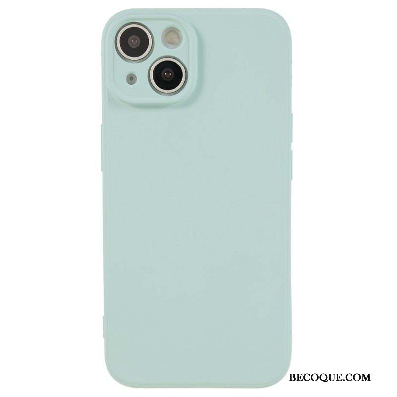 Coque iPhone 15 Silicone et Microfibre