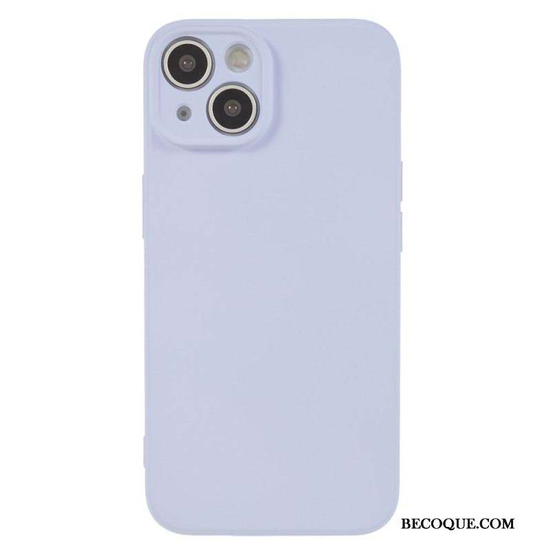 Coque iPhone 15 Silicone et Microfibre