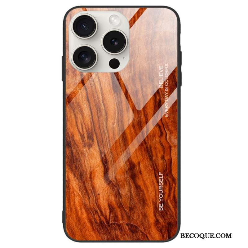 Coque iPhone 16 Pro Verre Trempé Fibre Bois