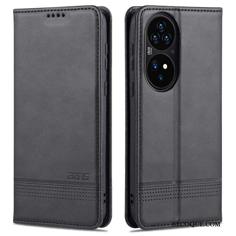 Flip Cover Huawei P50 Pro Style Cuir AZNS