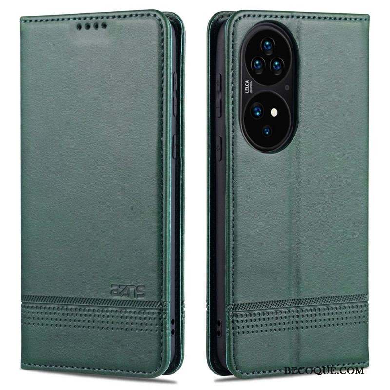 Flip Cover Huawei P50 Pro Style Cuir AZNS