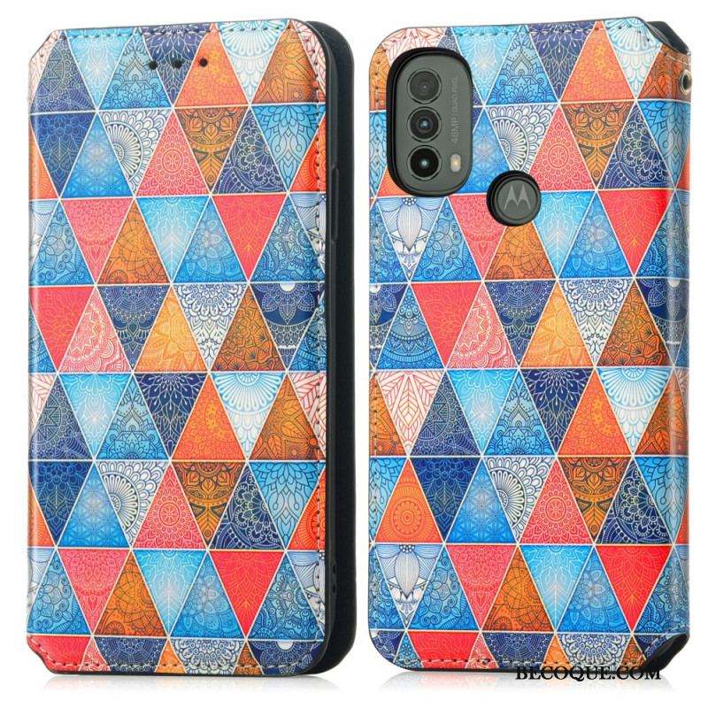 Flip Cover Moto E40 / E30 / E20 Artistique RFID