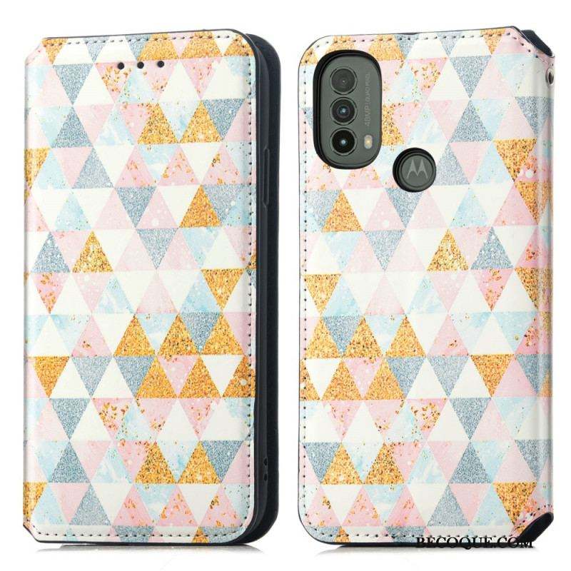 Flip Cover Moto E40 / E30 / E20 Artistique RFID