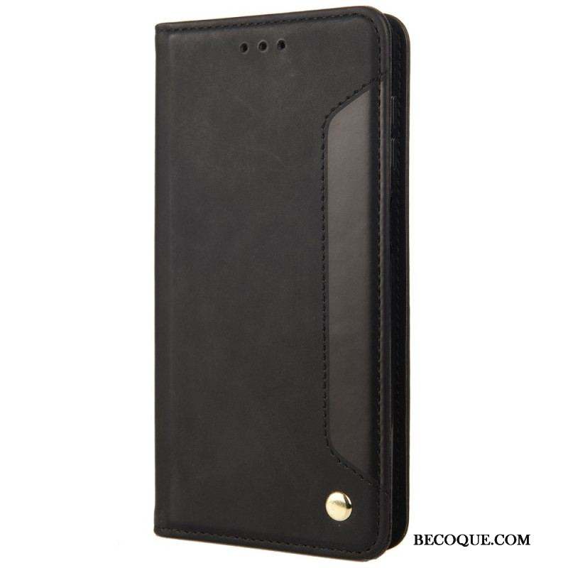 Flip Cover Moto E40 / E30 / E20 Effet Cuir Business Bicolore