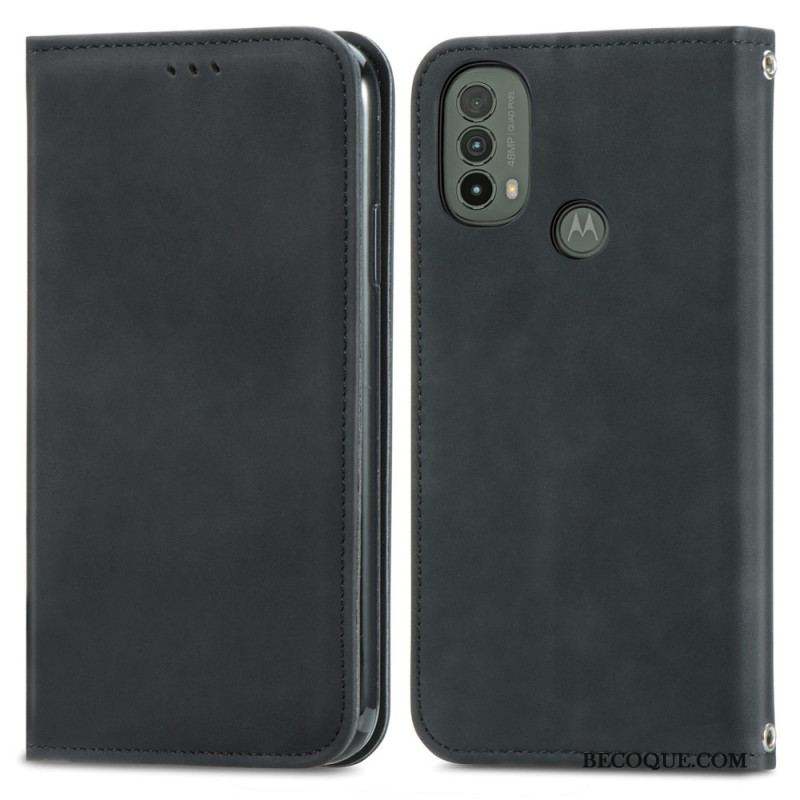 Flip Cover Moto E40 / E30 / E20 Skin-Touch Design