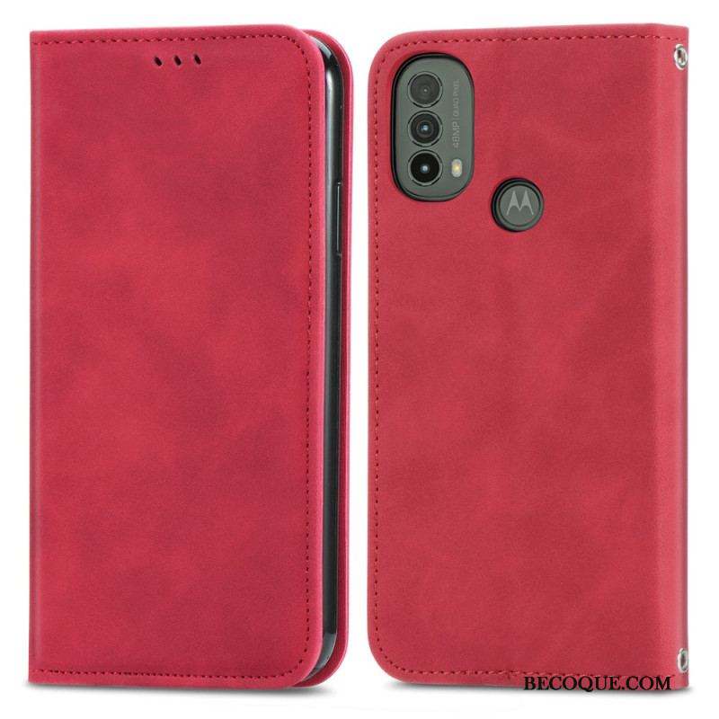 Flip Cover Moto E40 / E30 / E20 Skin-Touch Design