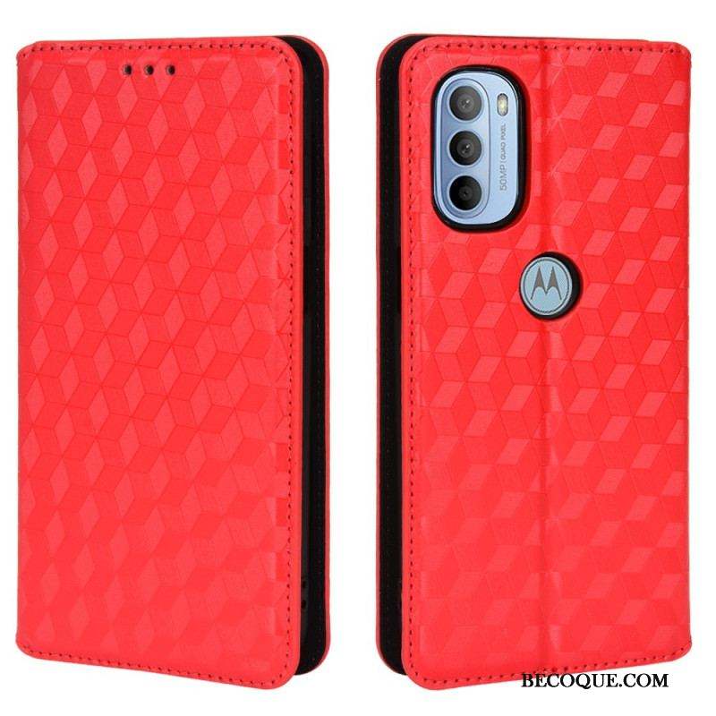 Flip Cover Moto G41 / G31 Effet Cuir Diamant