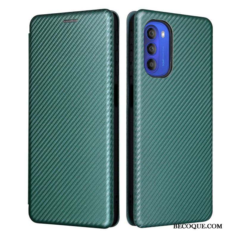 Flip Cover Moto G51 5G Silicone Carbone Coloré