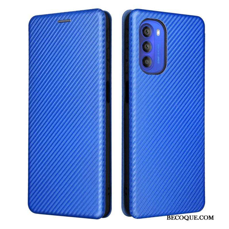 Flip Cover Moto G51 5G Silicone Carbone Coloré