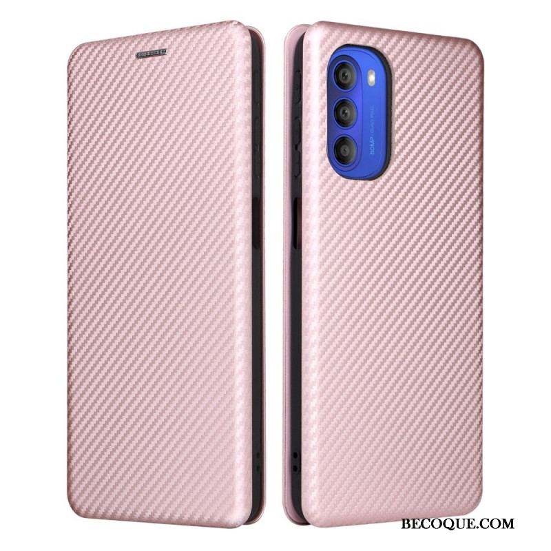 Flip Cover Moto G51 5G Silicone Carbone Coloré