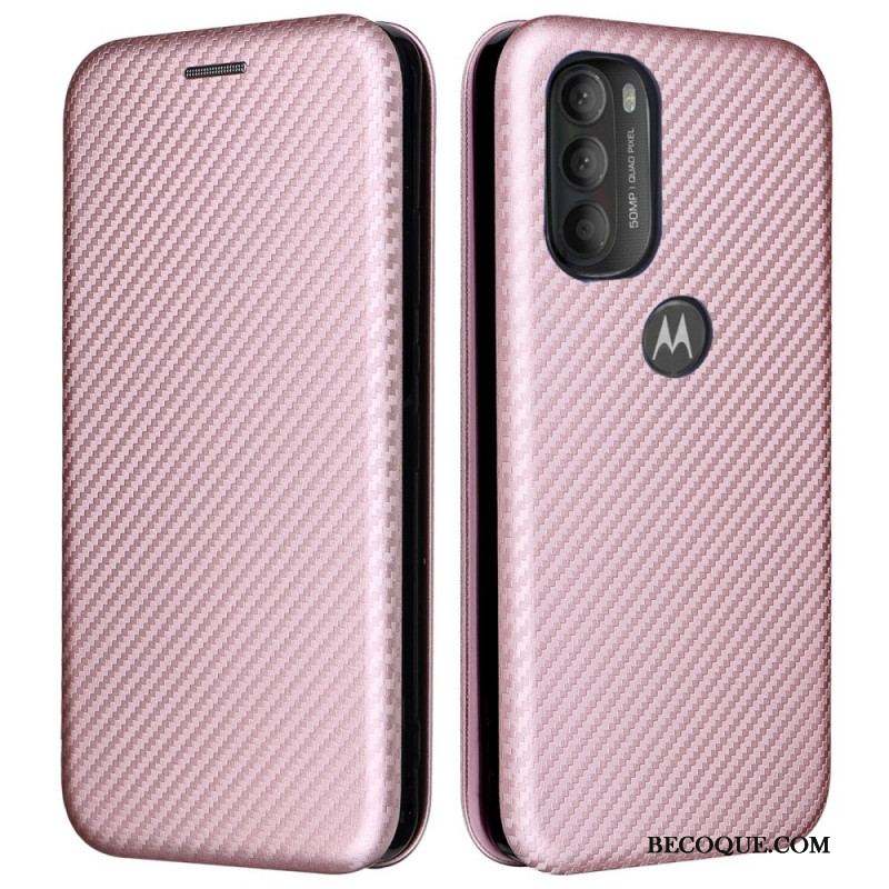 Flip Cover Moto G71 5G Silicone Carbone Coloré