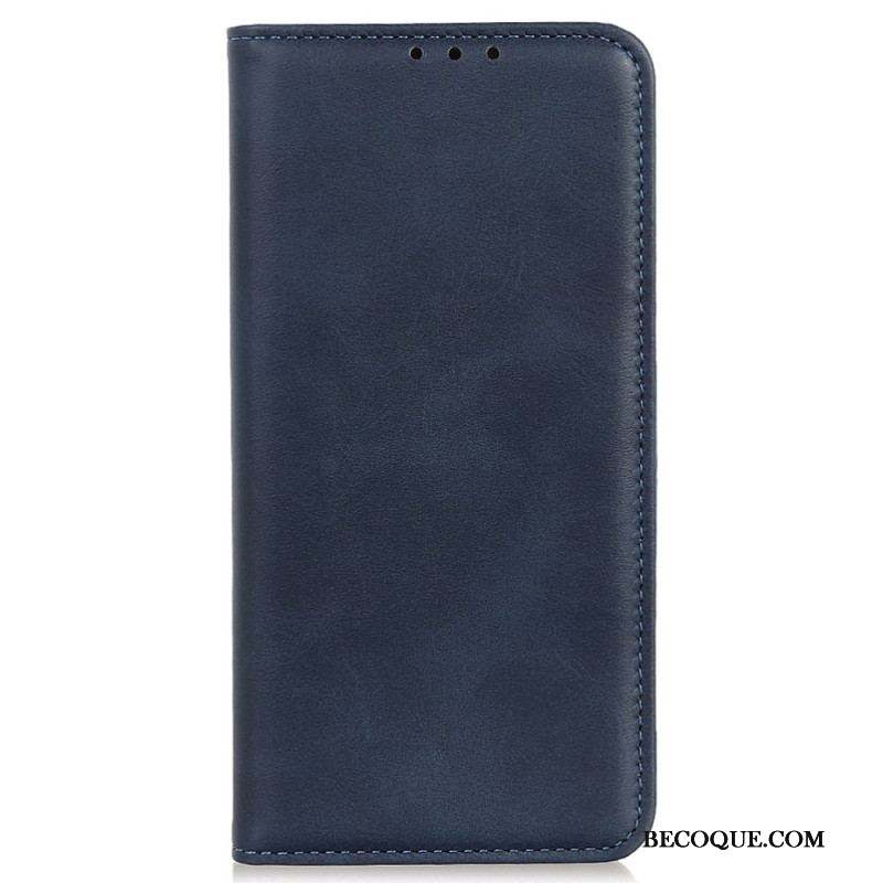 Flip Cover Moto G73 5G Cuir Fendu Élégance