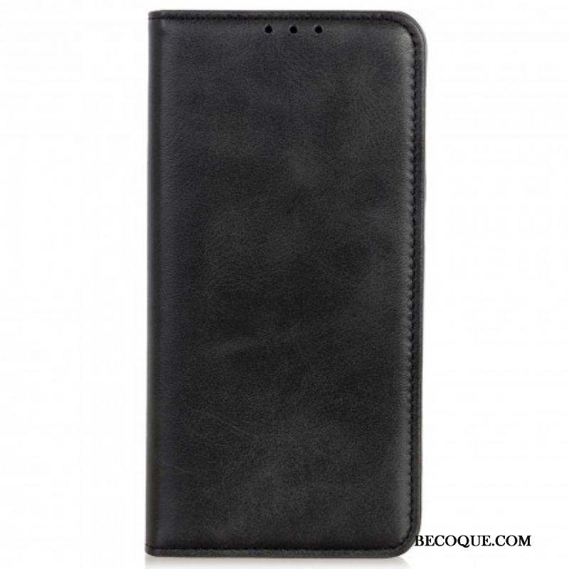 Flip Cover Motorola Edge 20 Lite Cuir Fendu Design