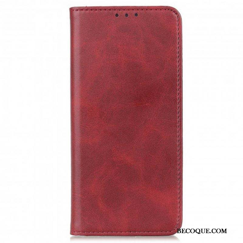 Flip Cover Motorola Edge 20 Lite Cuir Fendu Design