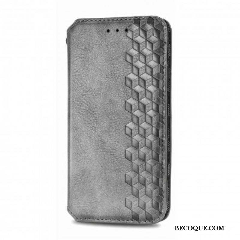 Flip Cover Motorola Edge 20 Lite Simili Cuir Texture Diamant