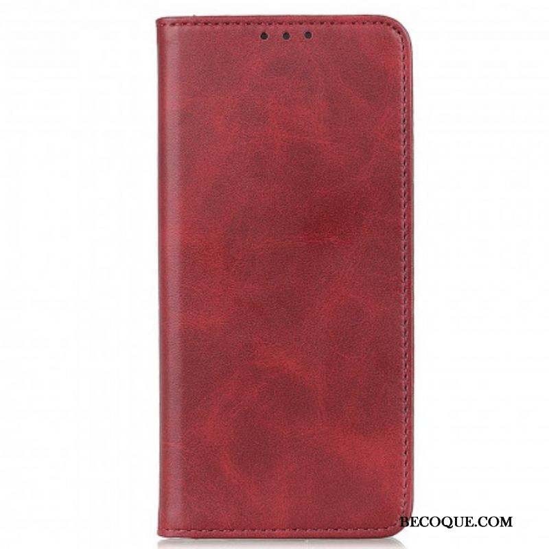 Flip Cover Motorola Edge 20 Pro Cuir Fendu Design