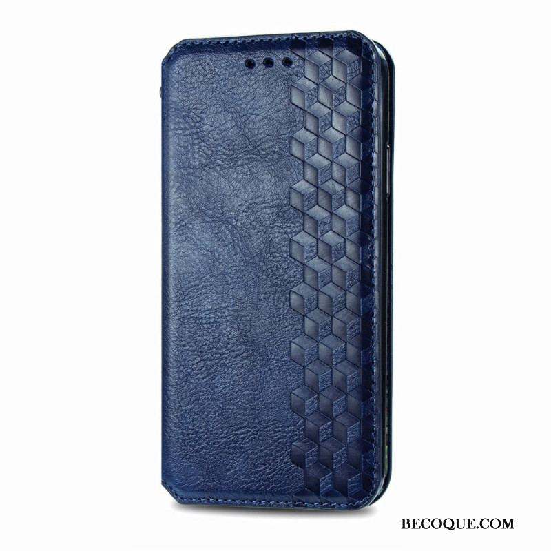 Flip Cover Motorola Edge 20 Pro Effet Cuir Texture Diamant