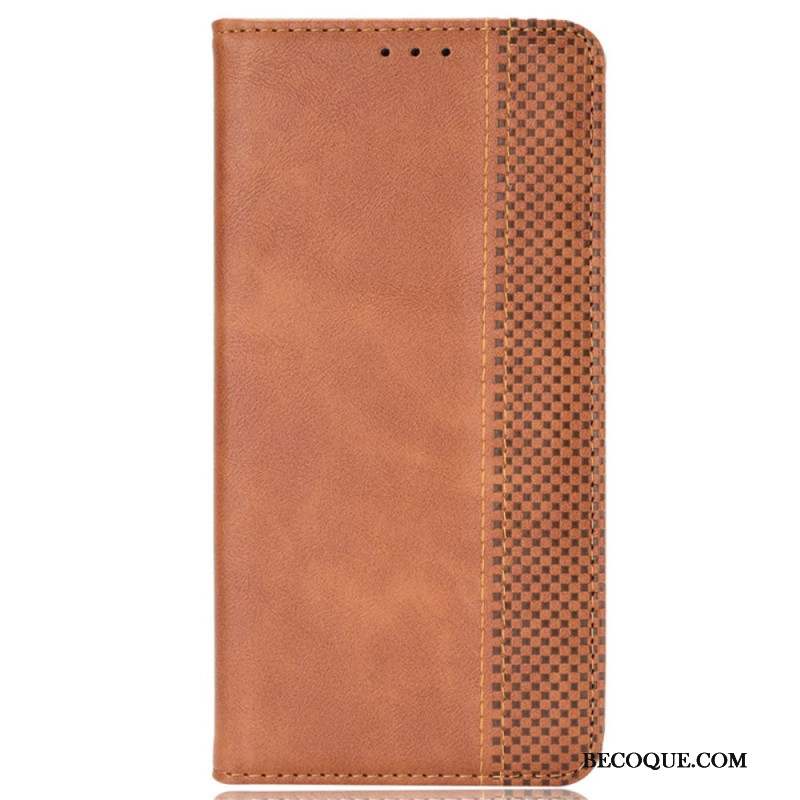 Flip Cover Motorola Edge 50 Fusion Frise Rétro