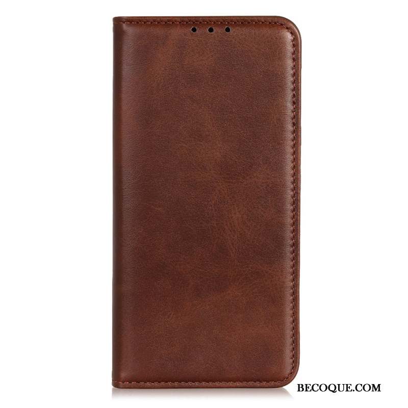 Flip Cover Motorola Edge 50 Texture Cuir