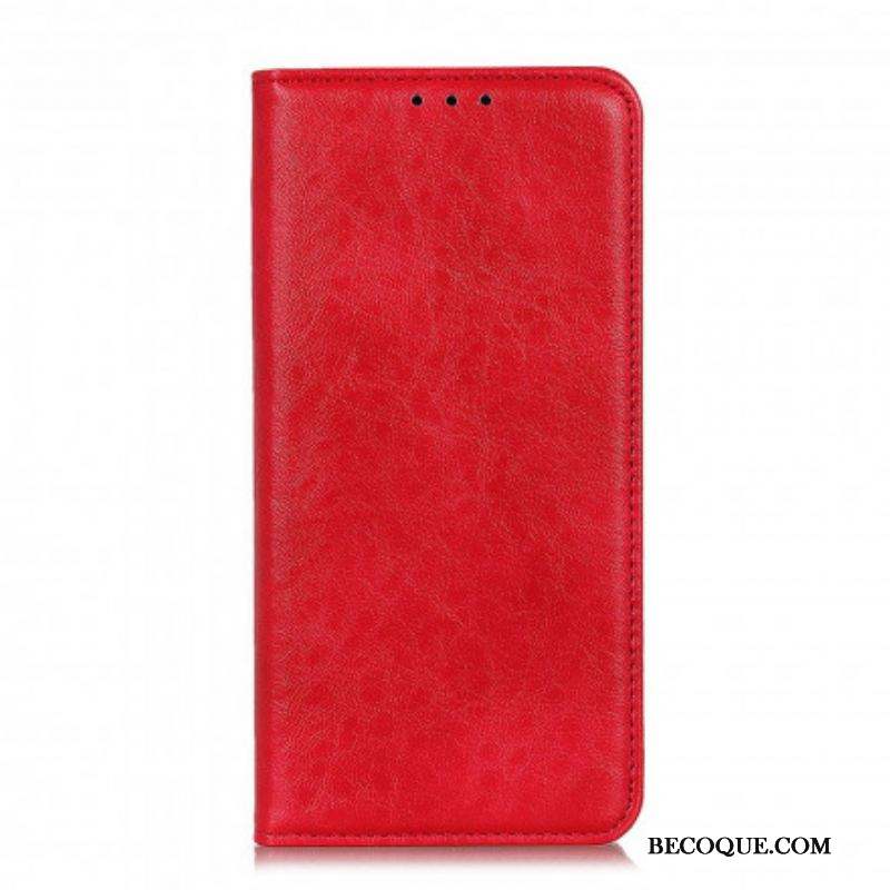 Flip Cover Motorola G60s Cuir Fendu Texturé