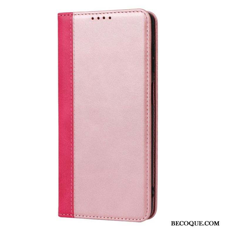 Flip Cover Samsung Galaxy A12 / M12 Bicolore Style Cuir