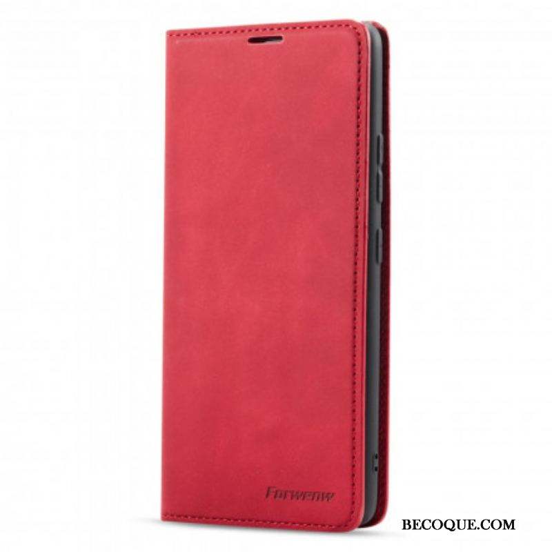 Flip Cover Samsung Galaxy A12 / M12 Effet Cuir FORWENW