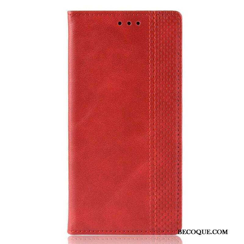 Flip Cover Samsung Galaxy A12 / M12 Effet Cuir Vintage Stylisé