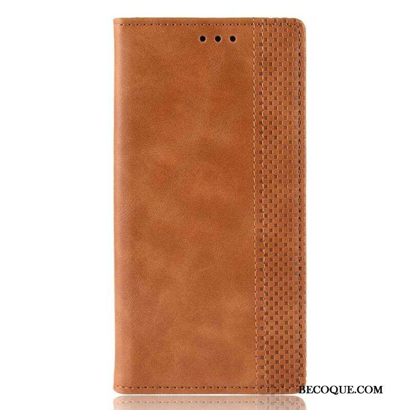 Flip Cover Samsung Galaxy A12 / M12 Effet Cuir Vintage Stylisé