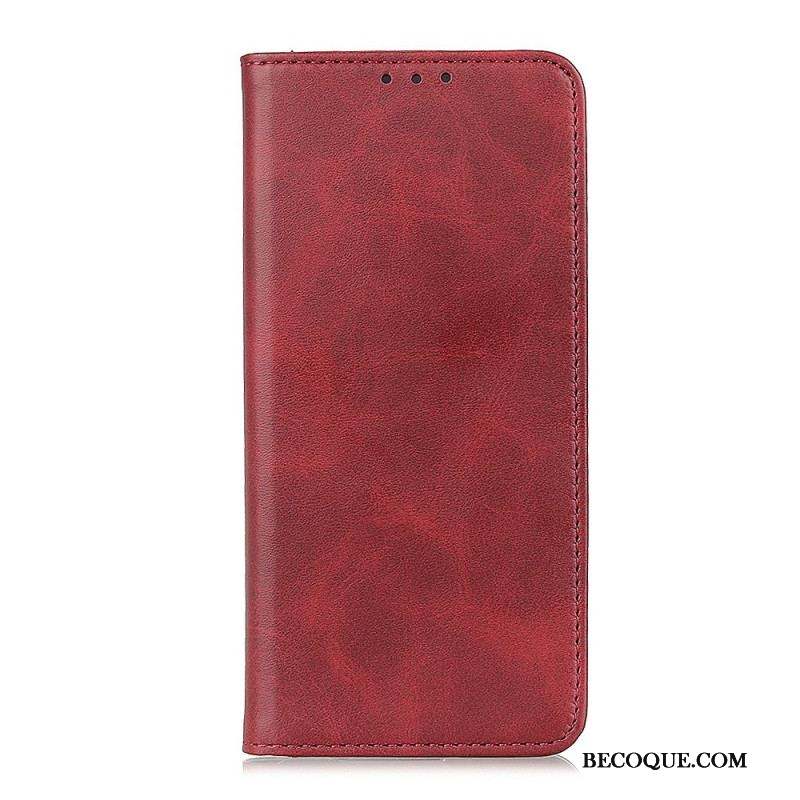 Flip Cover Samsung Galaxy A13 5G / A04s Cuir Fendu