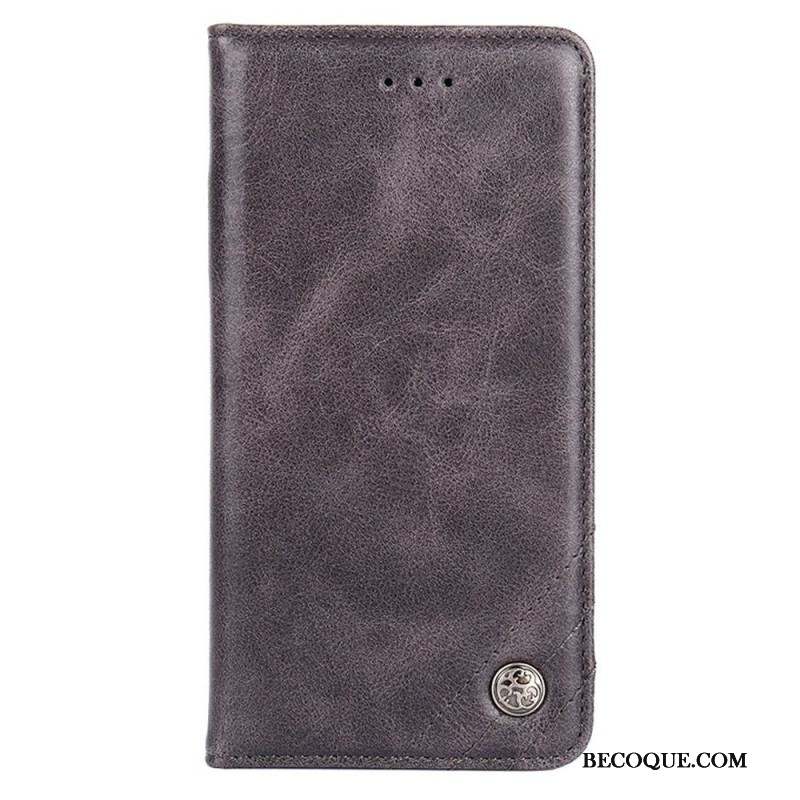 Flip Cover Samsung Galaxy A13 5G / A04s Style Cuir Rivet